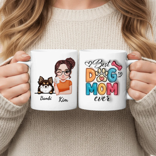 Gepersonaliseerde Mok - Best Pet Mom (3D look)