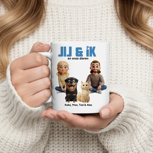 Jij & Ik en de Dieren - Gepersonaliseerde Mok