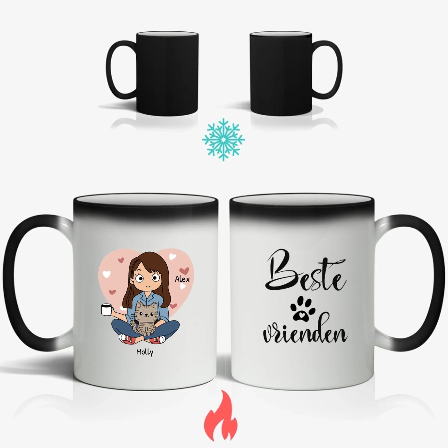 Huisdierouders - Gepersonaliseerde mok (Comic Style)