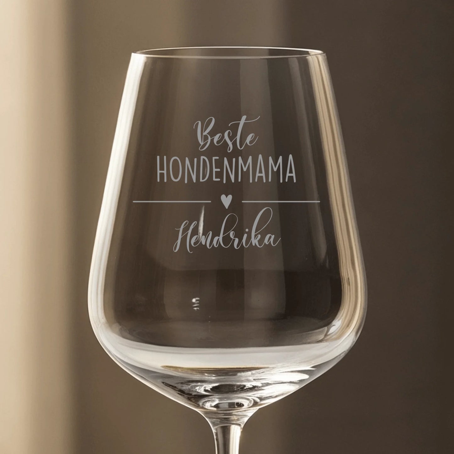 Beste Hondenmama - Gepersonaliseerde wijnglas
