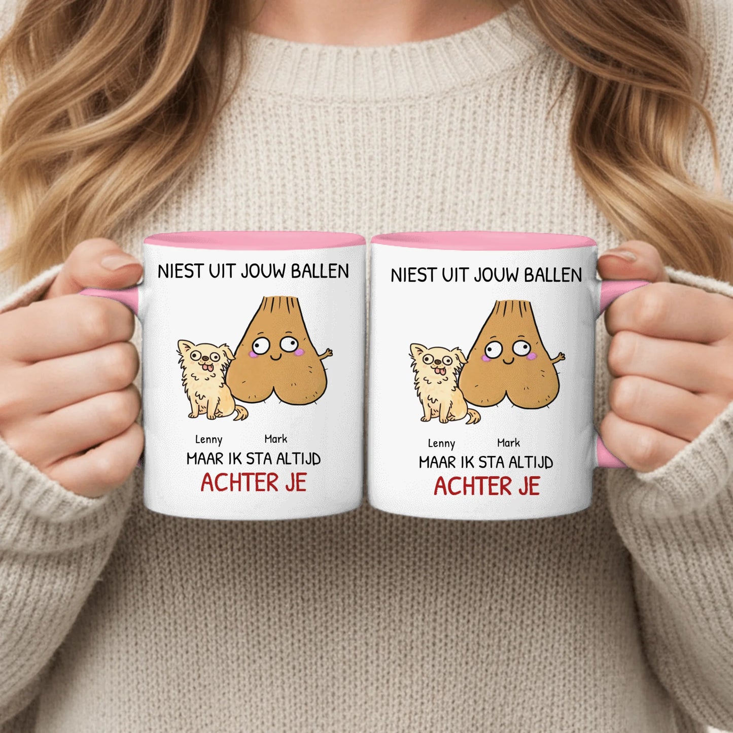 Niet uit jouw ballen - Gepersonaliseerde mok
