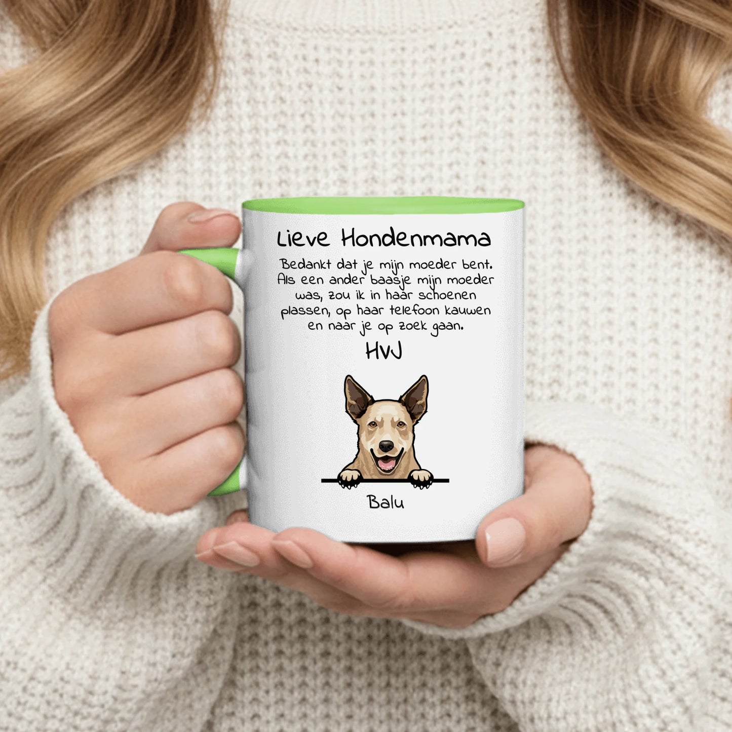 Lieve Hondemama - Gepersonaliseerde mok