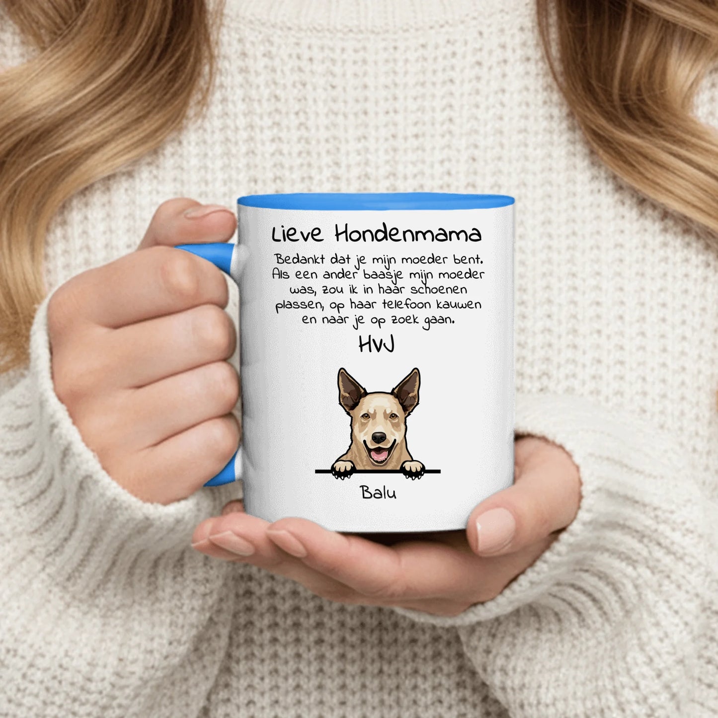Lieve Hondemama - Gepersonaliseerde mok