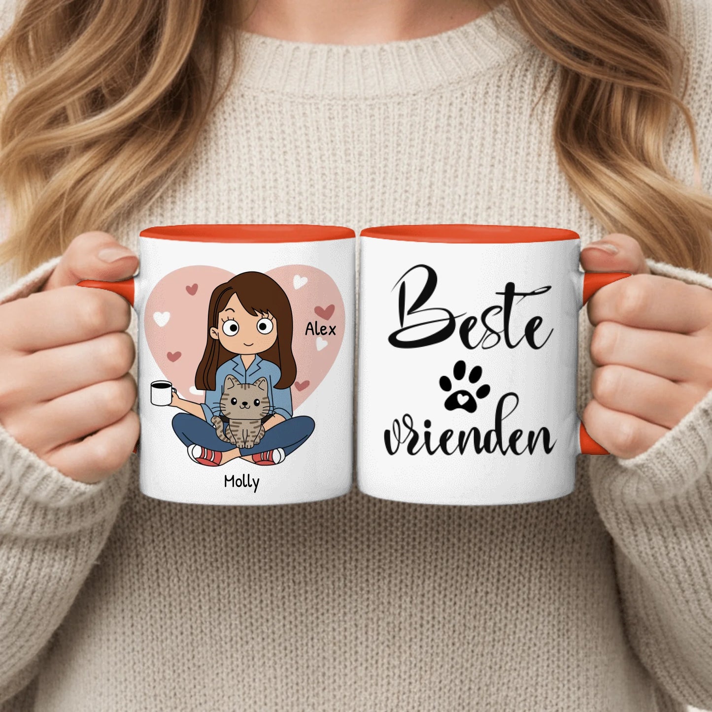Huisdierouders - Gepersonaliseerde mok (Comic Style)