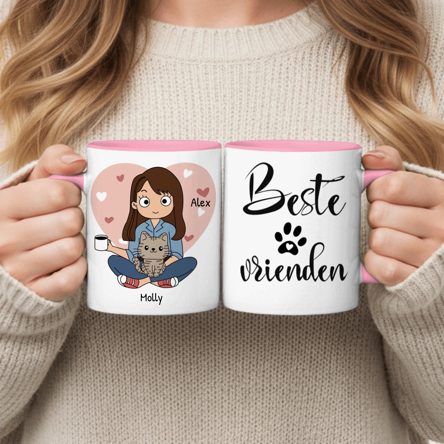 Huisdierouders - Gepersonaliseerde mok (Comic Style)