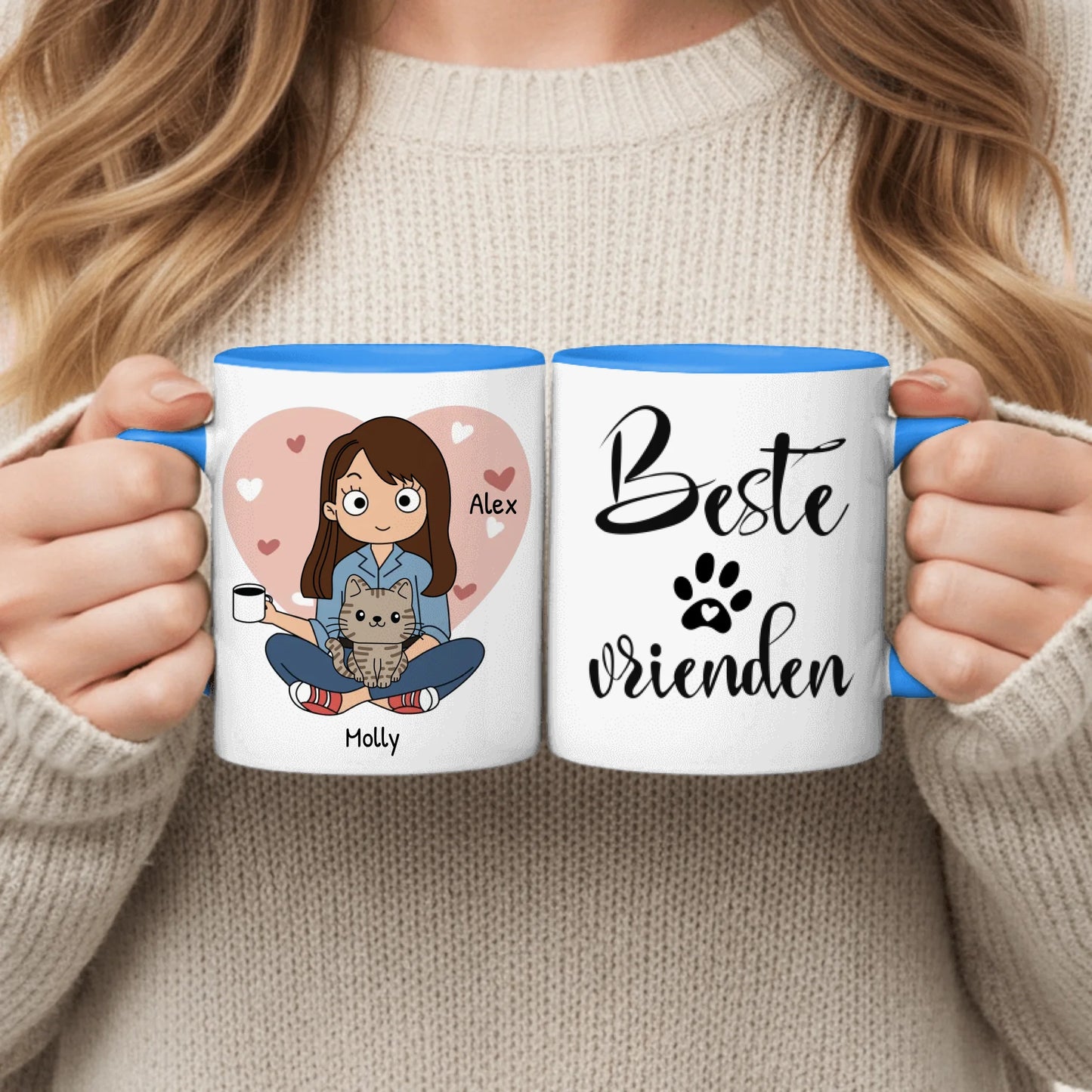 Huisdierouders - Gepersonaliseerde mok (Comic Style)