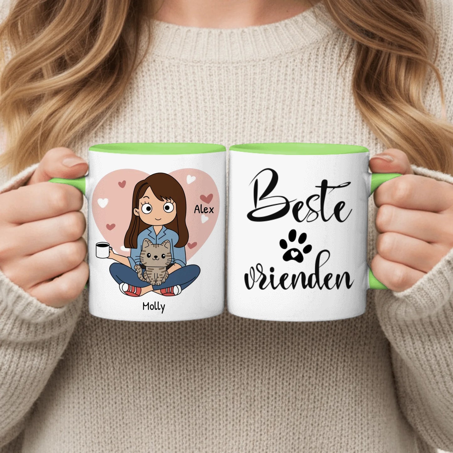 Huisdierouders - Gepersonaliseerde mok (Comic Style)