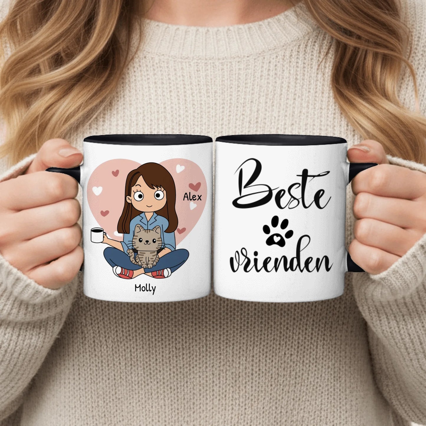 Huisdierouders - Gepersonaliseerde mok (Comic Style)