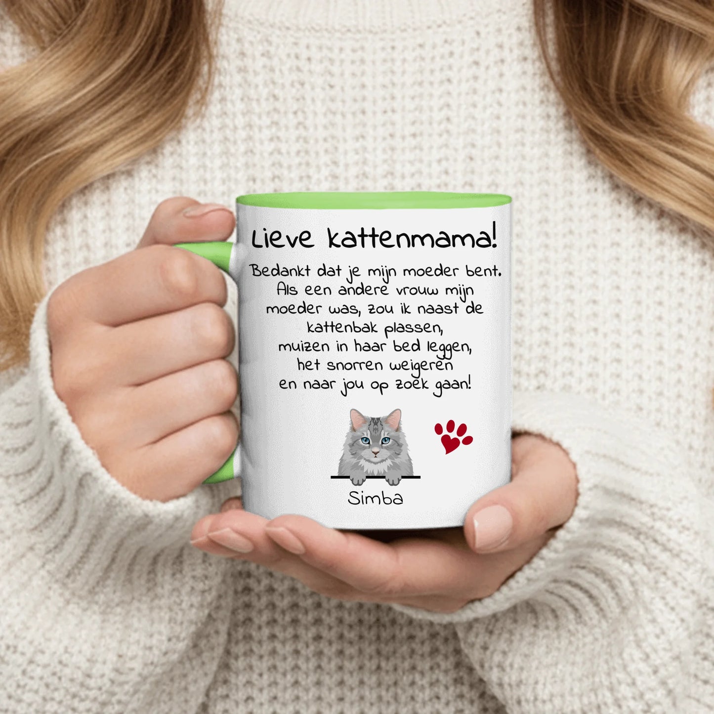 Lieve Kattenmama / Lieve Kattenpapa - Gepersonaliseerde mok