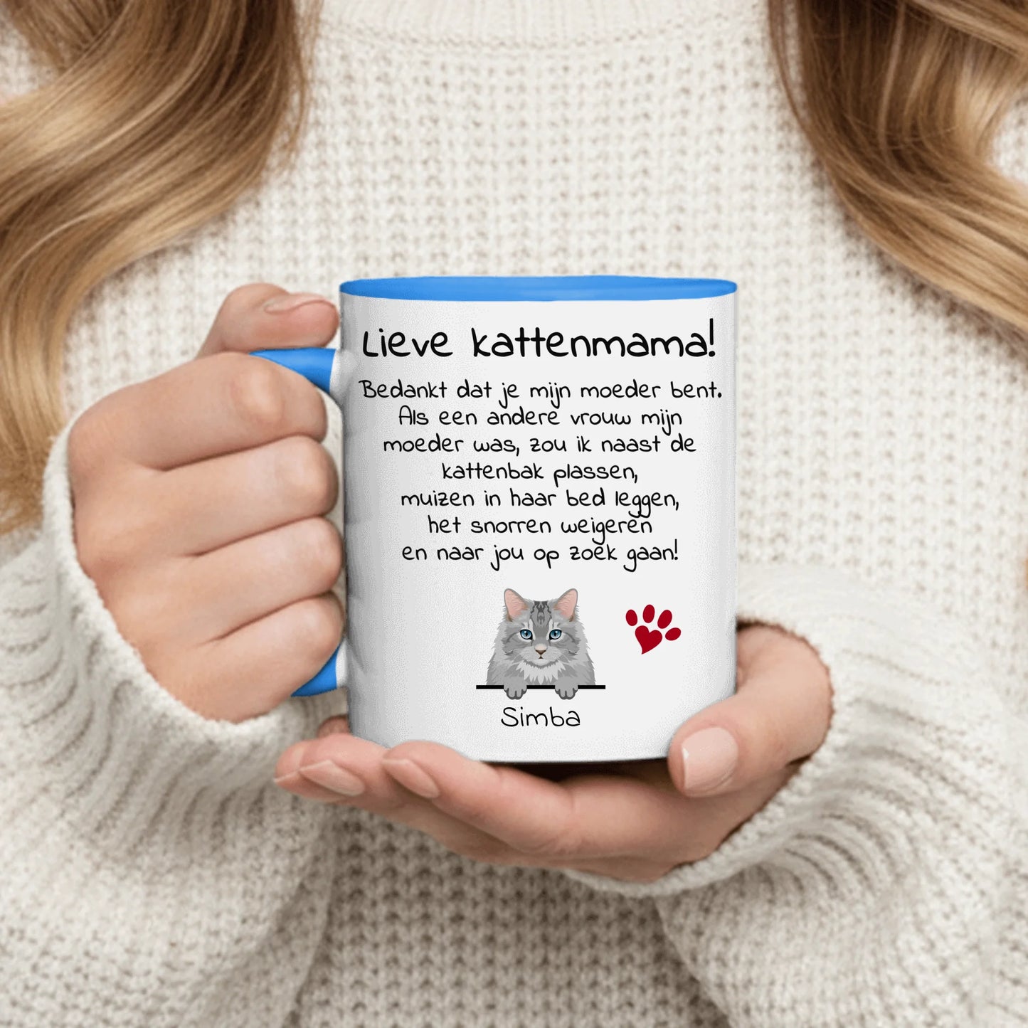 Lieve Kattenmama / Lieve Kattenpapa - Gepersonaliseerde mok