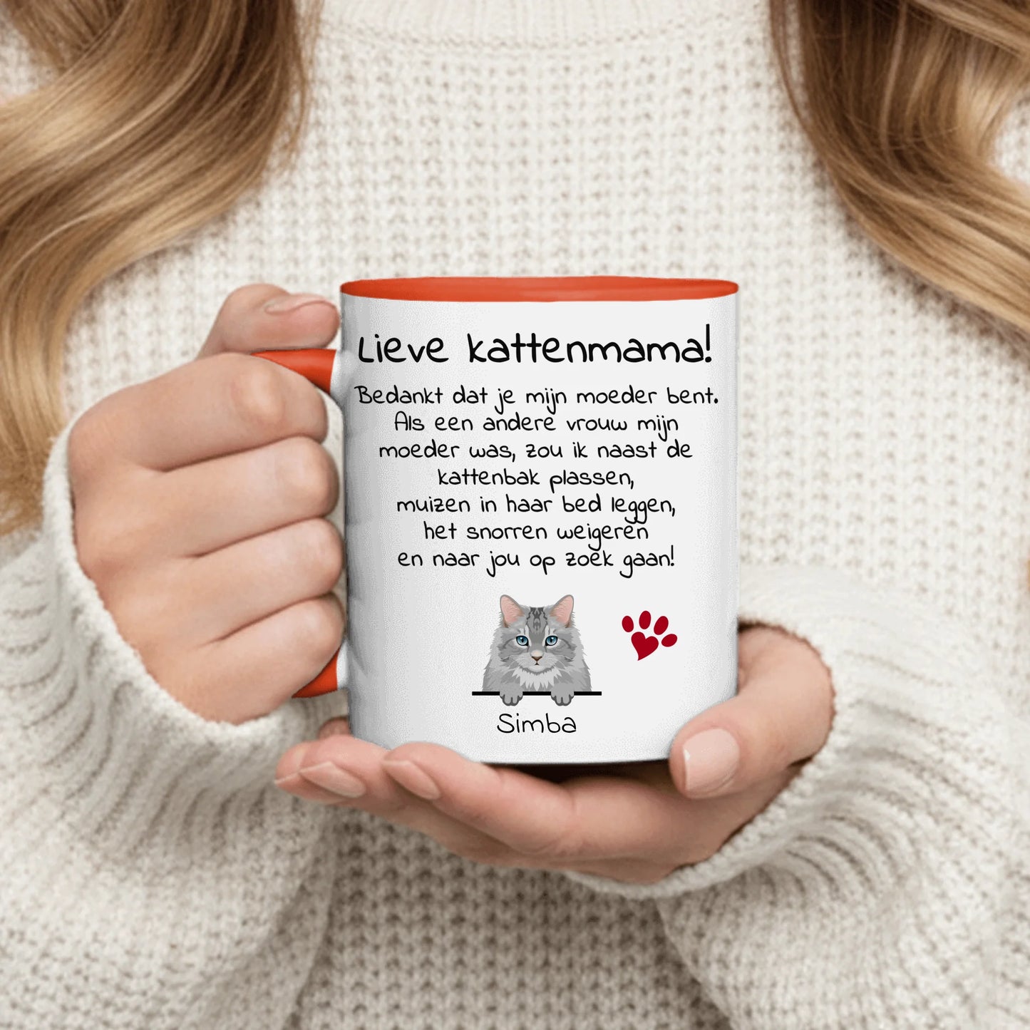 Lieve Kattenmama / Lieve Kattenpapa - Gepersonaliseerde mok