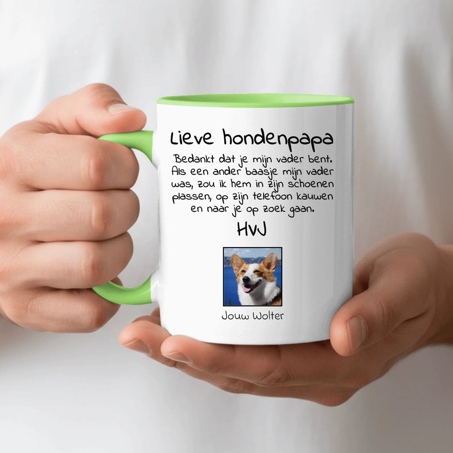 Lieve honden papa met foto - Gepersonaliseerde mok