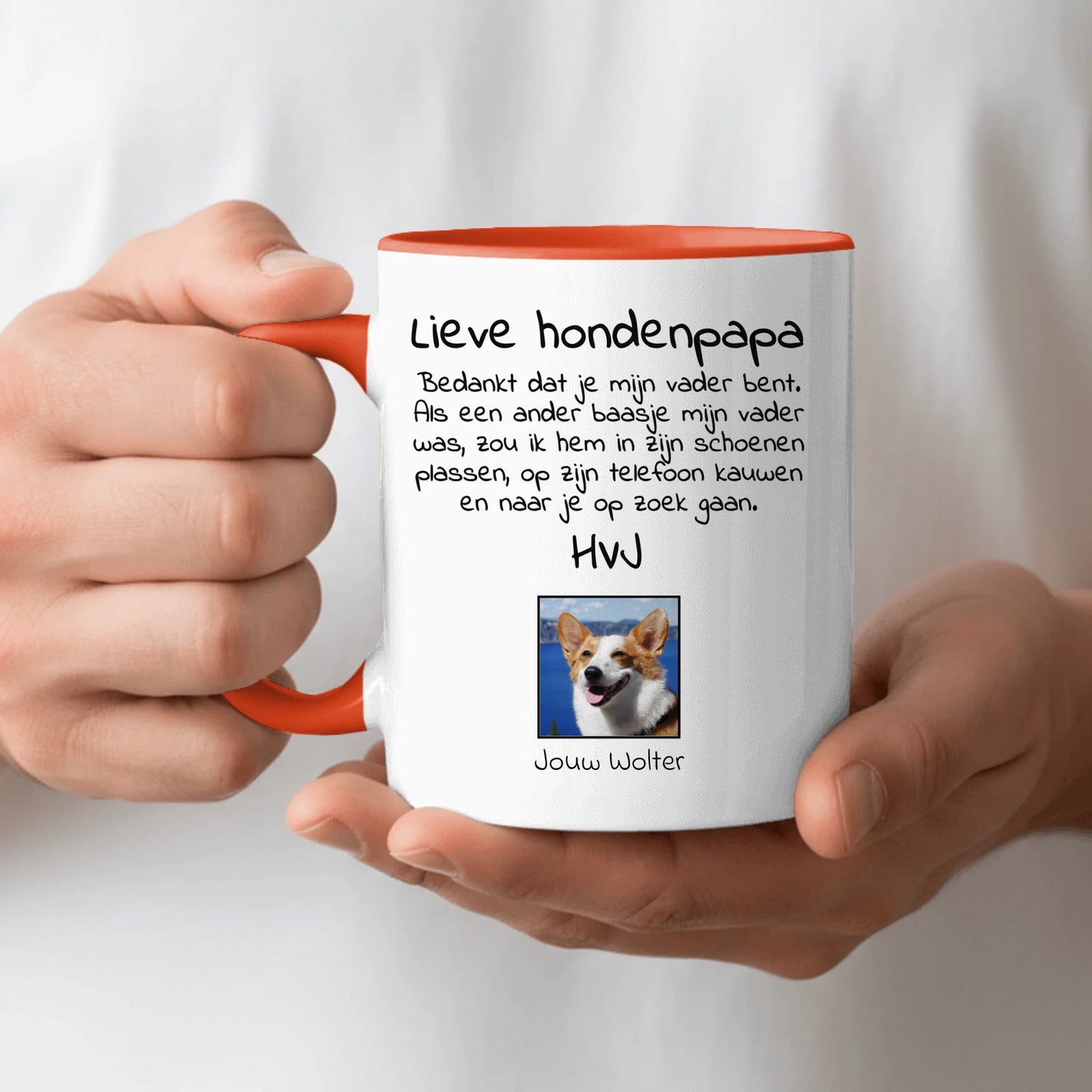 Lieve honden papa met foto - Gepersonaliseerde mok