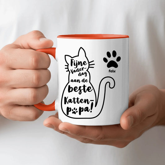 Beste Kattenpapa - Gepersonaliseerde Mok