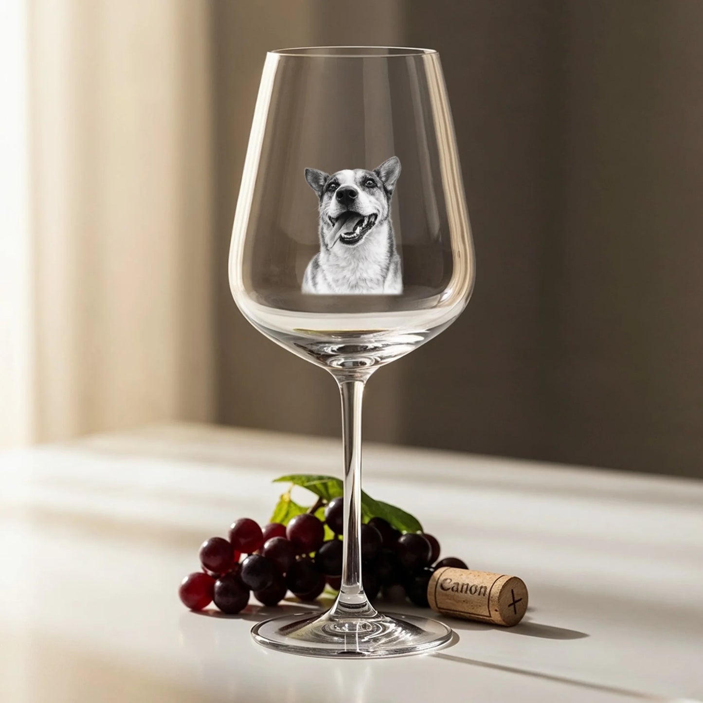 Charcoal - Gepersonaliseerd Wijnglas