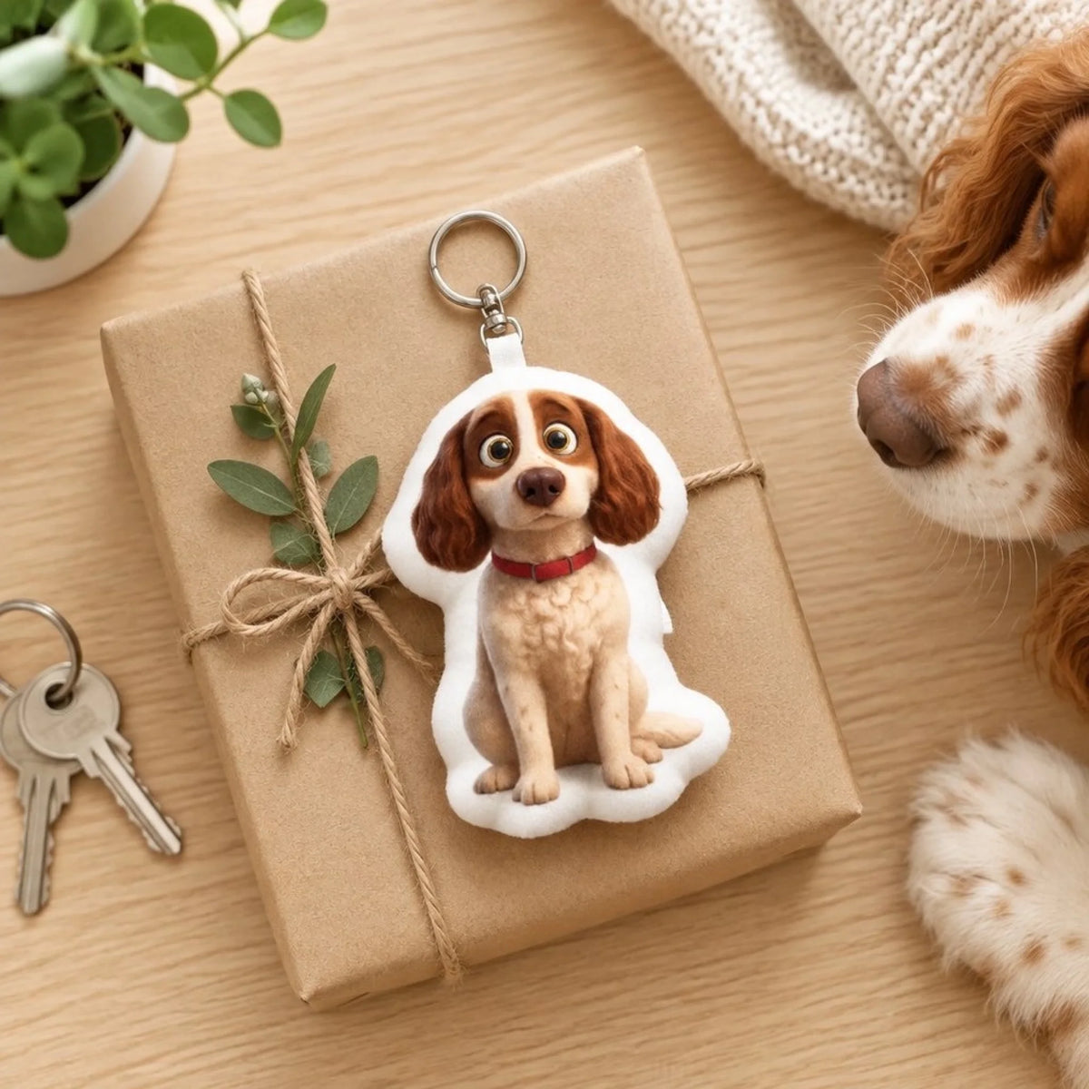 Gepersonaliseerde gevormde sleutelhanger – Cartoon - als cadeau - Pet Printed